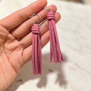 Pink Tassel Earrings 